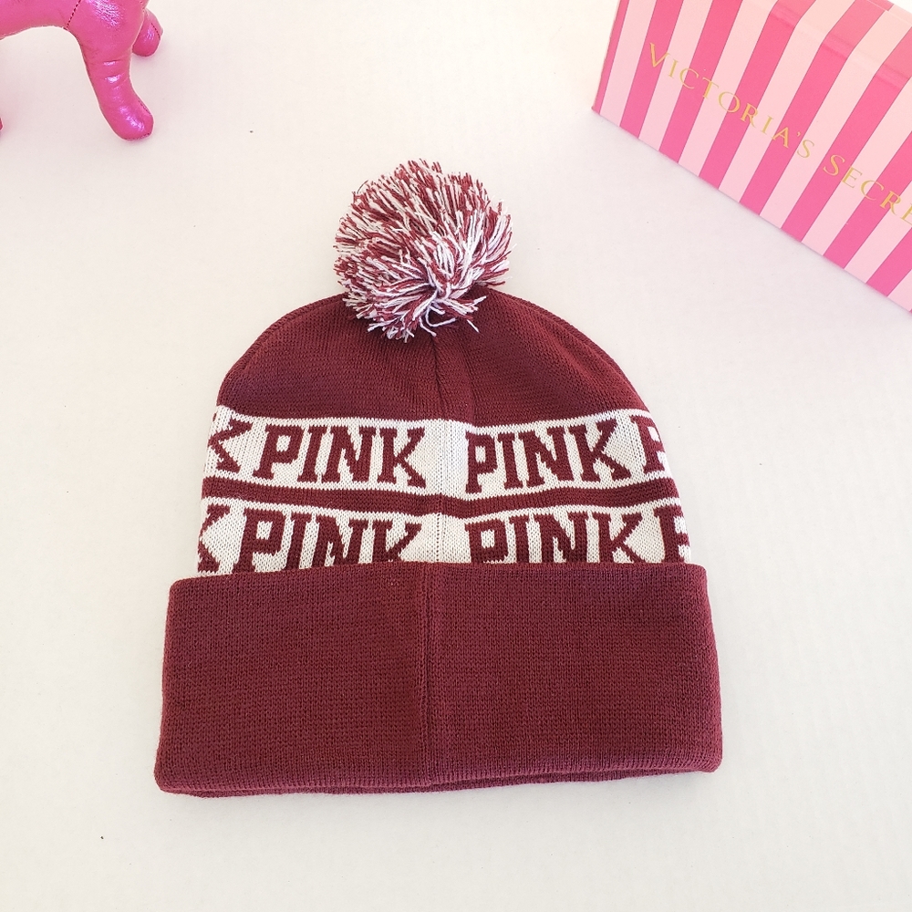 Buy 1 Get 1 🚨👉NWT- Victoria’s Secret Pink Pom-Pom Hat Cap
